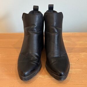 Primark black Leather Ankle Boots size 7
